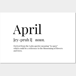 April Definition Posters and Art